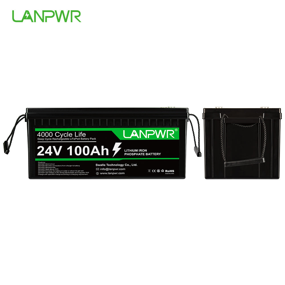 LANPWR 24V 100Ah 2560Wh LiFePO4 Lithium Battery for RV/Marine, Solar –  LifePO4 Battery Factory